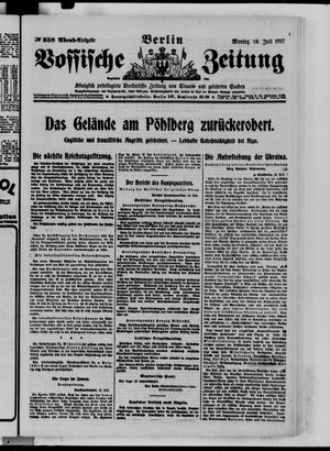 Vossische Zeitung vom 16.07.1917