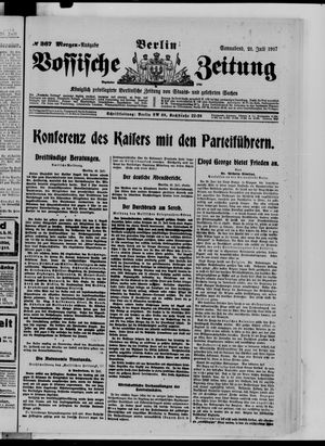 Vossische Zeitung on Jul 21, 1917