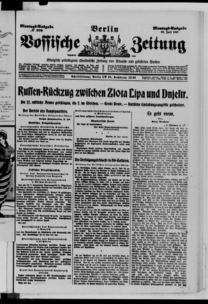 Vossische Zeitung on Jul 23, 1917
