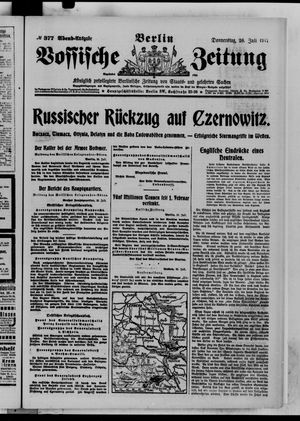 Vossische Zeitung on Jul 26, 1917