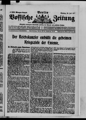 Vossische Zeitung vom 29.07.1917