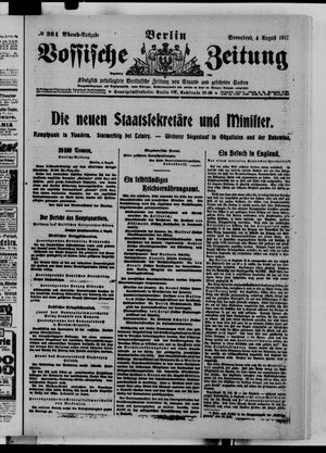 Vossische Zeitung vom 04.08.1917