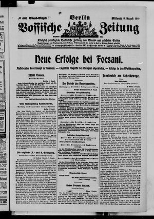 Vossische Zeitung vom 08.08.1917