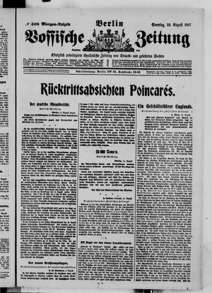 Vossische Zeitung on Aug 12, 1917