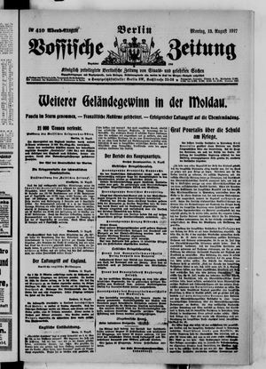 Vossische Zeitung on Aug 13, 1917