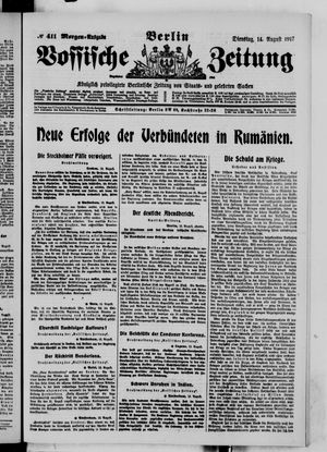 Vossische Zeitung vom 14.08.1917