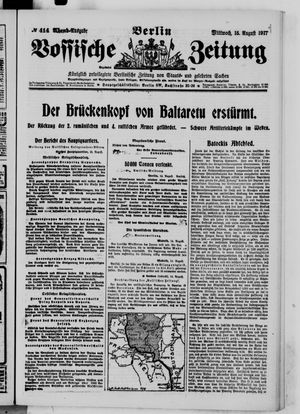 Vossische Zeitung vom 15.08.1917