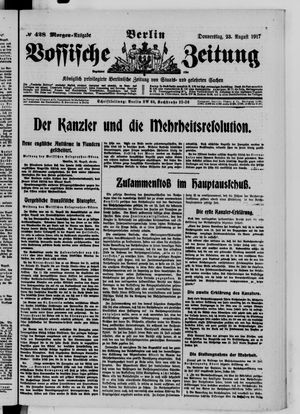 Vossische Zeitung on Aug 23, 1917