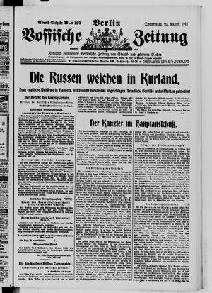Vossische Zeitung on Aug 23, 1917