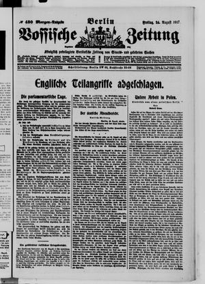 Vossische Zeitung vom 24.08.1917