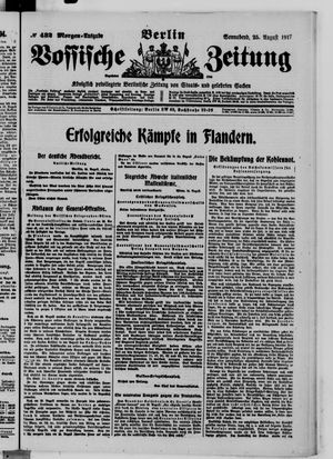 Vossische Zeitung vom 25.08.1917