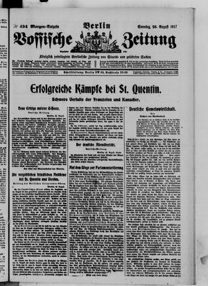 Vossische Zeitung vom 26.08.1917