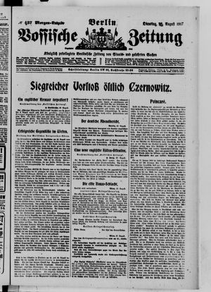 Vossische Zeitung vom 28.08.1917