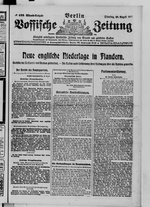 Vossische Zeitung vom 28.08.1917