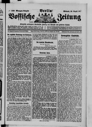 Vossische Zeitung vom 29.08.1917