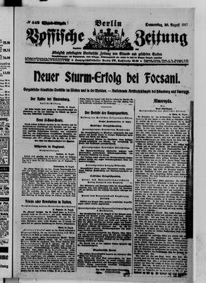 Vossische Zeitung vom 30.08.1917