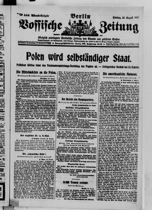 Vossische Zeitung vom 31.08.1917