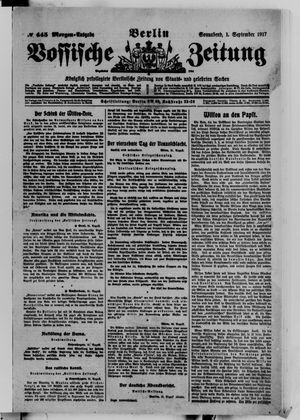 Vossische Zeitung vom 01.09.1917