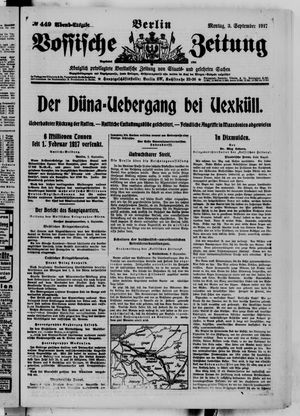Vossische Zeitung vom 03.09.1917