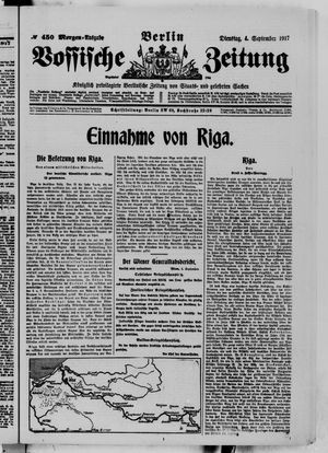 Vossische Zeitung on Sep 4, 1917