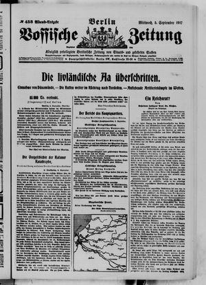 Vossische Zeitung vom 05.09.1917