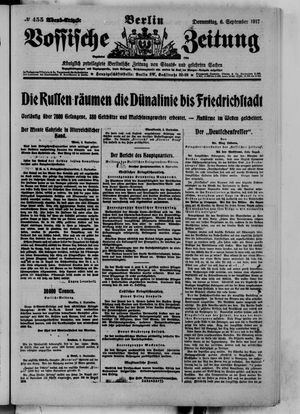 Vossische Zeitung vom 06.09.1917