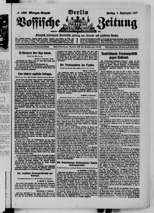 Vossische Zeitung vom 07.09.1917