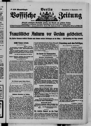 Vossische Zeitung vom 08.09.1917