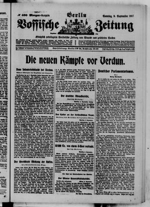 Vossische Zeitung vom 09.09.1917