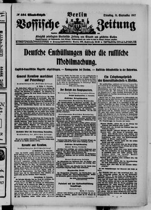 Vossische Zeitung vom 11.09.1917