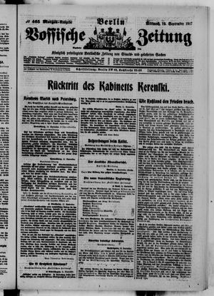 Vossische Zeitung vom 12.09.1917
