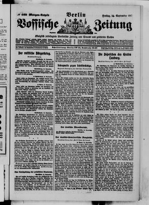 Vossische Zeitung vom 14.09.1917