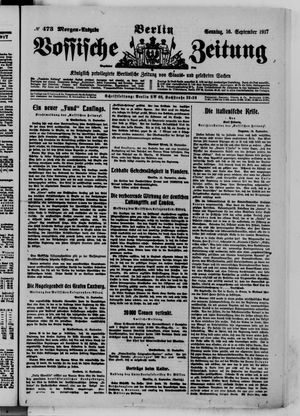Vossische Zeitung on Sep 16, 1917