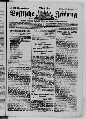 Vossische Zeitung vom 18.09.1917