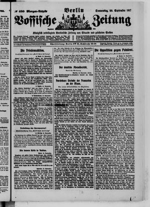 Vossische Zeitung vom 20.09.1917