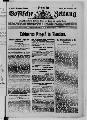 Vossische Zeitung on Sep 21, 1917