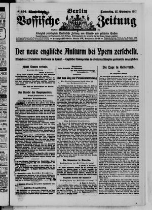 Vossische Zeitung vom 27.09.1917