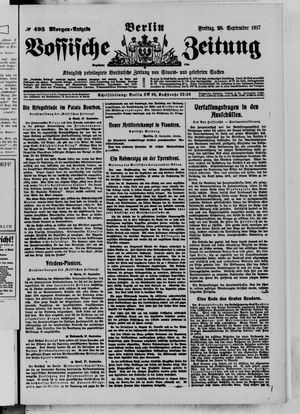 Vossische Zeitung on Sep 28, 1917