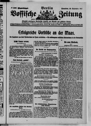 Vossische Zeitung on Sep 29, 1917