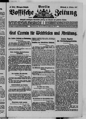 Vossische Zeitung vom 03.10.1917