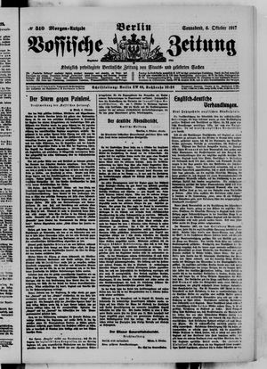 Vossische Zeitung vom 06.10.1917