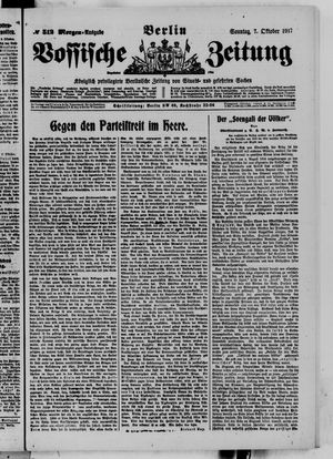 Vossische Zeitung on Oct 7, 1917