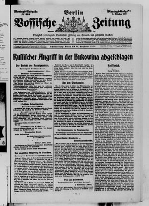 Vossische Zeitung vom 08.10.1917