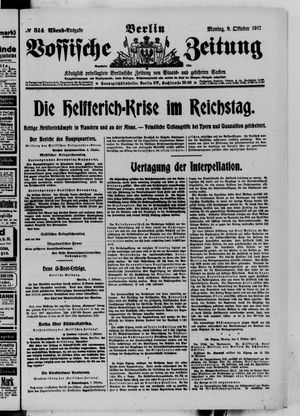 Vossische Zeitung vom 08.10.1917