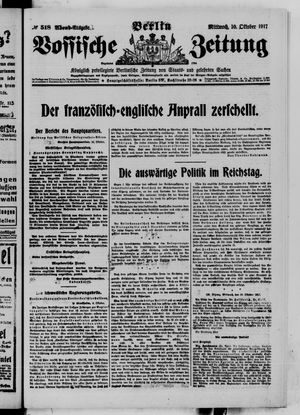 Vossische Zeitung on Oct 10, 1917
