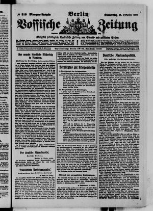 Vossische Zeitung vom 11.10.1917