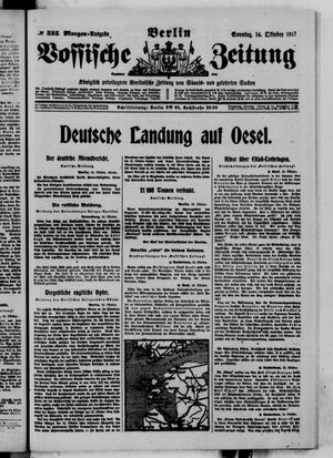 Vossische Zeitung vom 14.10.1917