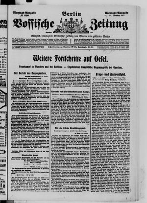 Vossische Zeitung vom 15.10.1917