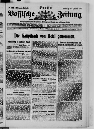 Vossische Zeitung vom 16.10.1917