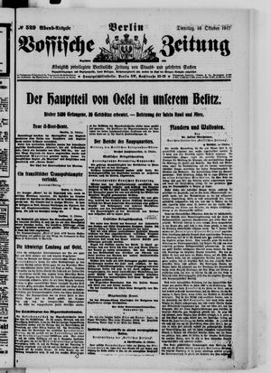 Vossische Zeitung vom 16.10.1917